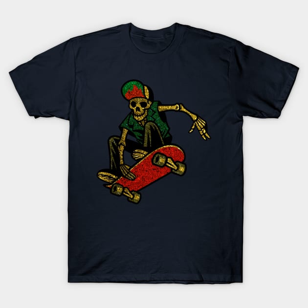 Skateboarding Skeleton Roller Skate Fans Gift T-Shirt by klimentina